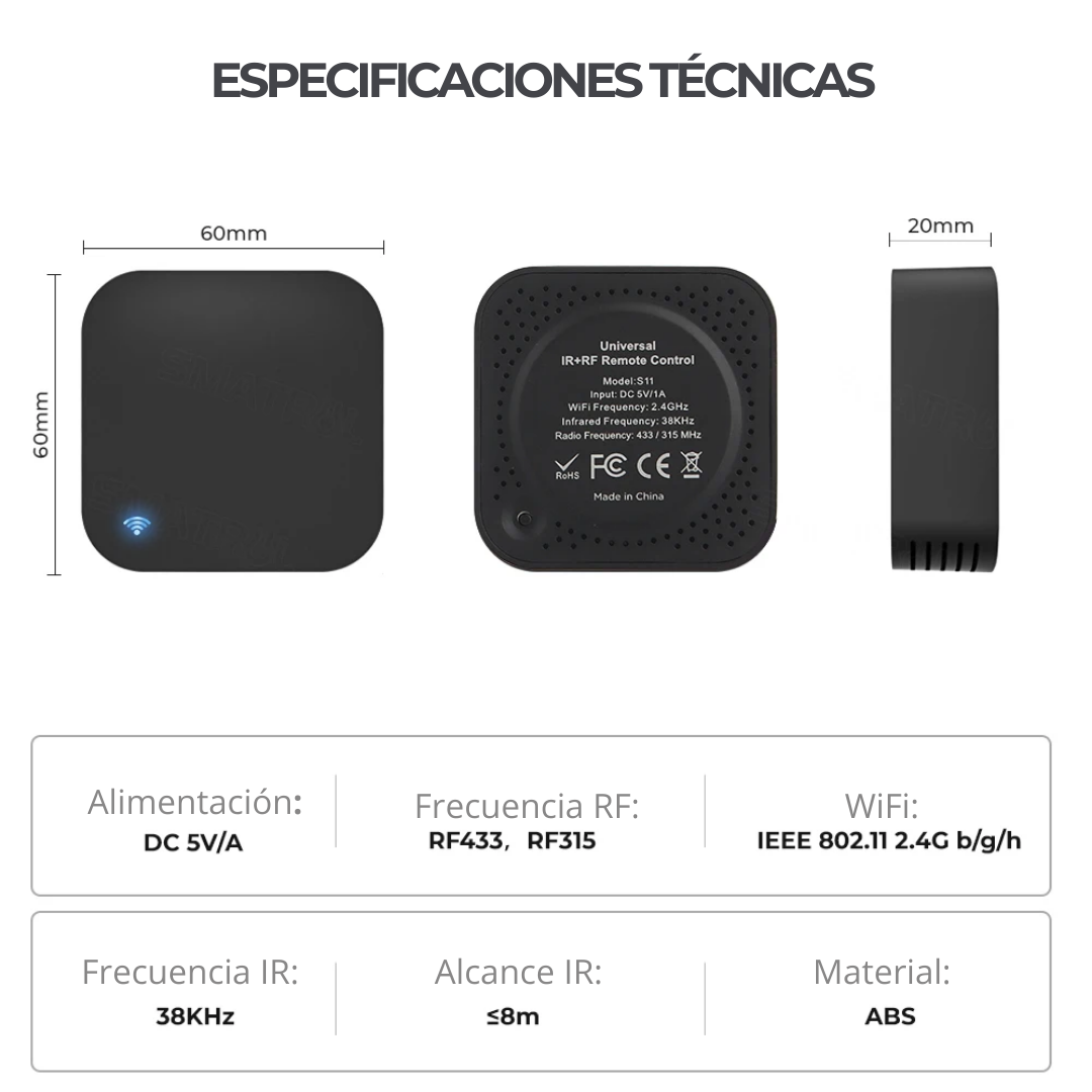 Control Inteligente PLUS IR+RF