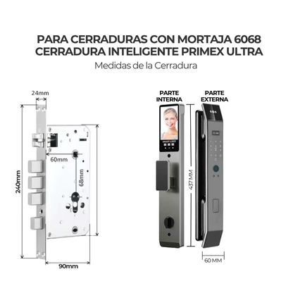 Cerradura Inteligente PRIMEX ULTRA - Rostro - Palma - Video Vigilancia