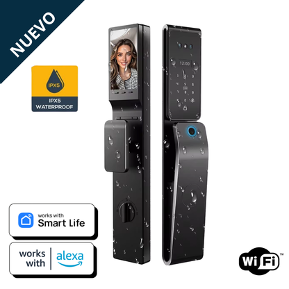 Cerradura Inteligente NEXPROX - Exteriores-Alexa-Rostro-Palma