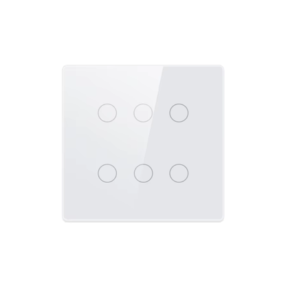 Interruptor de Luz Inteligente - 6 Botones WiFi + Bluetooth - Blanco