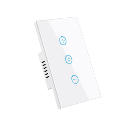 Interruptor de Luz Inteligente - 1 Botón con Dimmer - WiFi + Bluetooth - Blanco