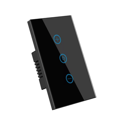 Interruptor de Luz Inteligente - 1 Botón con Dimmer - WiFi + Bluetooth - Negro