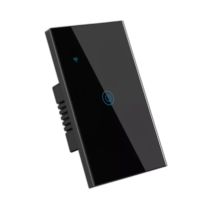 Interruptor de Luz Inteligente - 1 Botón WiFi + Bluetooth - Negro