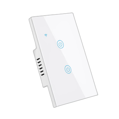 Interruptor de Luz Inteligente - 2 Botones WiFi + Bluetooth - Blanco