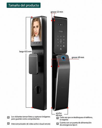 Cerradura Inteligente NEXPROX - Exteriores-Alexa-Rostro-Palma