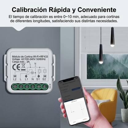 Módulo Inteligente WiFi+RF433 para Cortinas