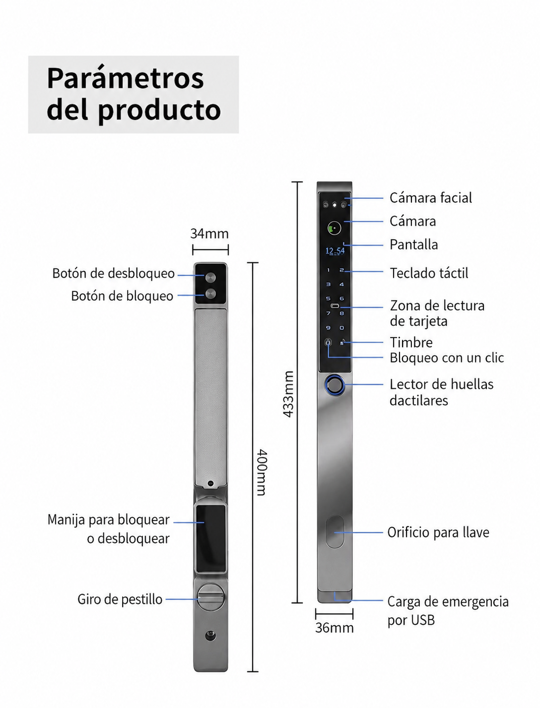 Cerradura Inteligente SLIMX DELUXE SILVER EDITION