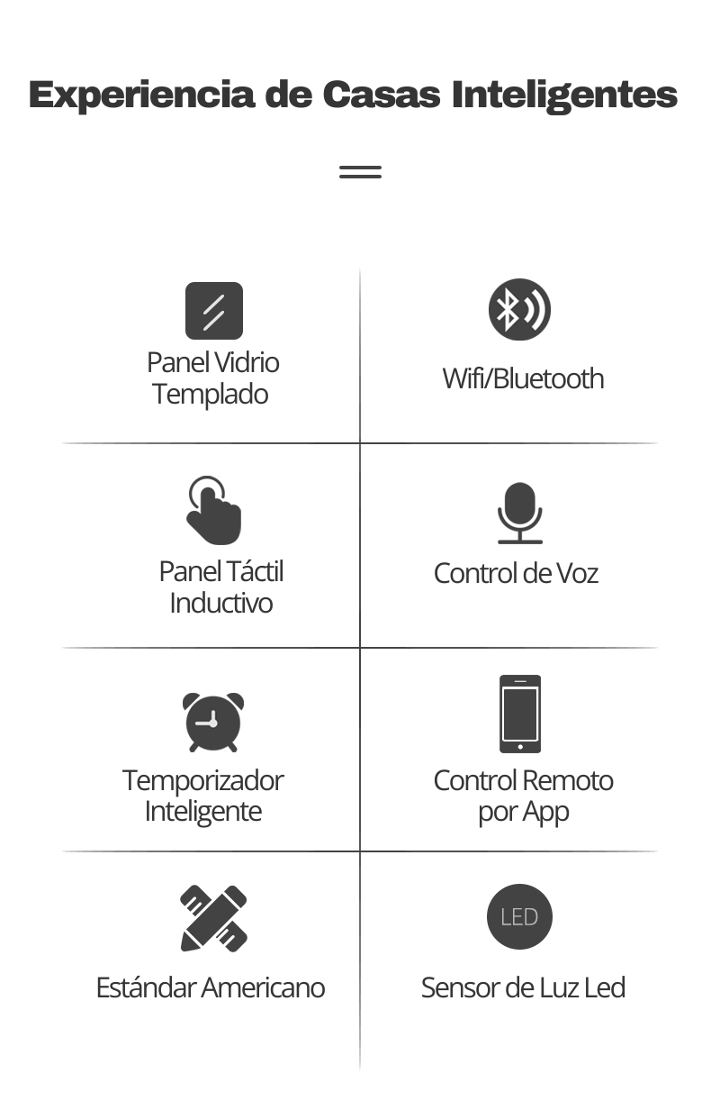 Interruptor de Luz Inteligente - 2 Botones WiFi + Bluetooth - Blanco