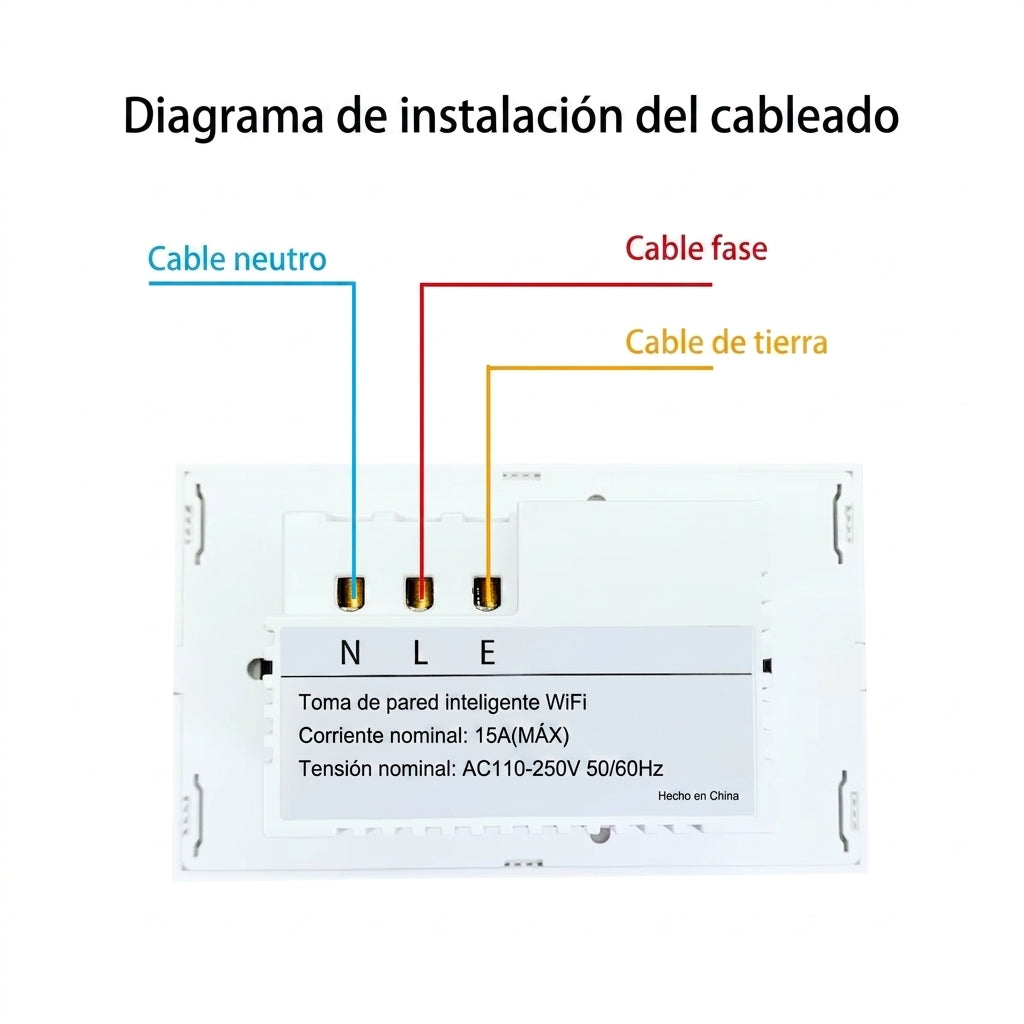 Tomacorriente Inteligente Empotrable Premium - Negro