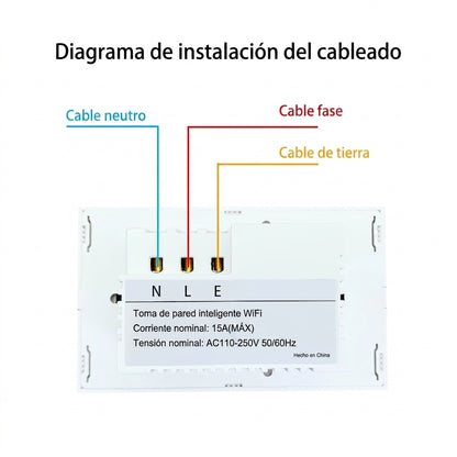 Tomacorriente Inteligente Empotrable Premium - Negro