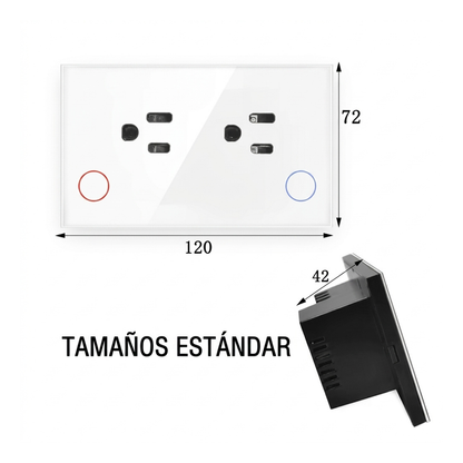 Tomacorriente Inteligente Empotrable Premium - Negro