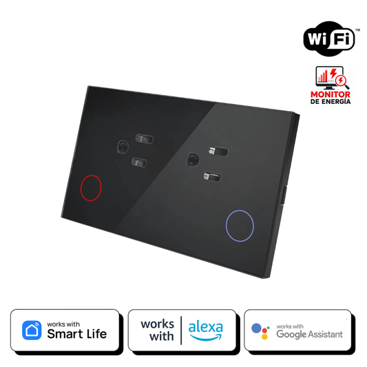 Tomacorriente Inteligente Empotrable Premium - Negro