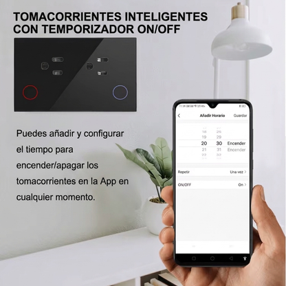 Tomacorriente Inteligente Empotrable Premium - Negro